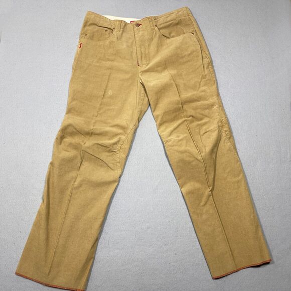 Ecko Unltd Pants Mens 36 Beige Flat Front Lightweight Straight Leg Corduroy NWOT - Picture 1 of 11